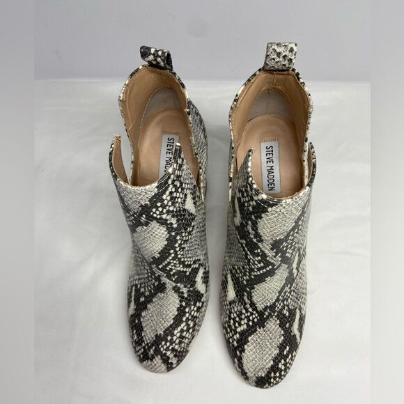 Steve Madden Nayna Snake Skin Print Ankle Booties 9.5M - Picture 8 of 10